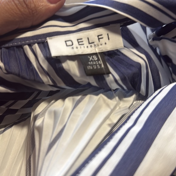 Anthropologie DELFI Collective pleated pop art Skirt extra‎ small cotton - Picture 8 of 9